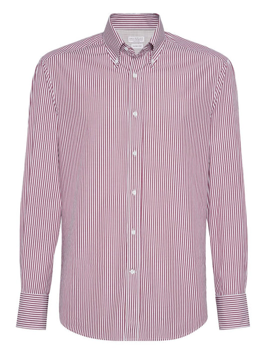 Brunello Brunello Cucinelli Striped Cotton Shirt - Image 1