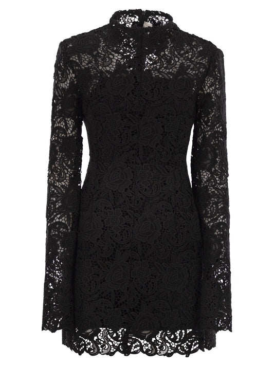 Sportmax SportMax Tefrite05ショートフローラルマクラメドレス - Image 1