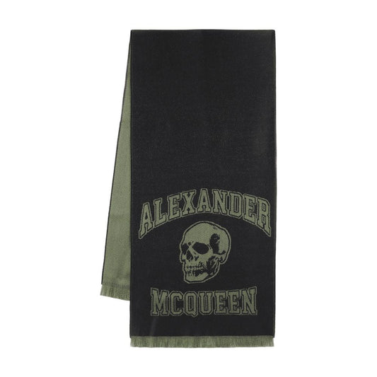 Alexander バーシティスカルロゴスカーフアレクサンダーマッククイーンウールブラック - Image 1