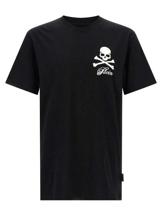 Philipp Philipp Plein 'Skull＆Bones'プリントTシャツ - Image 1