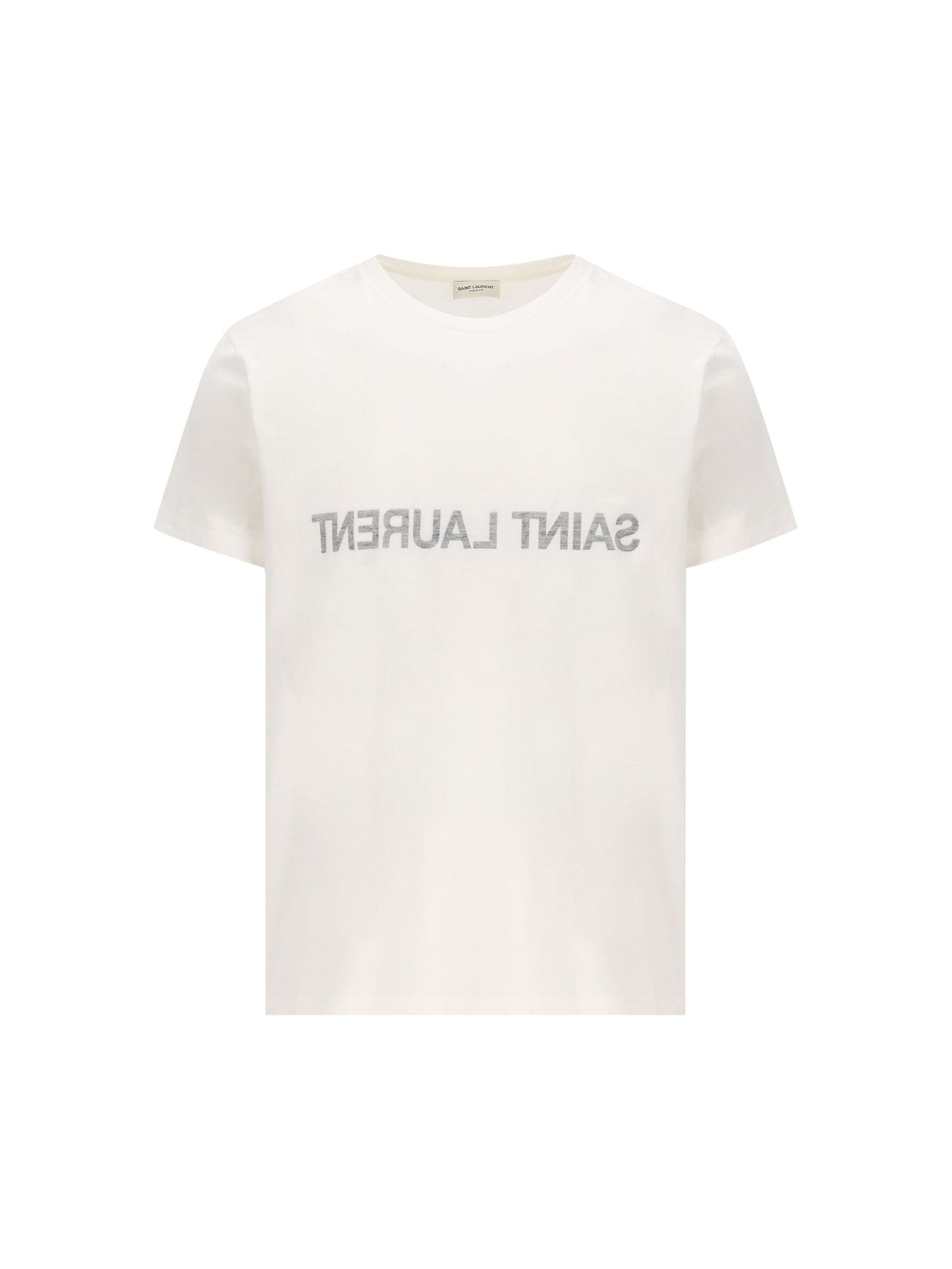 Saint サンローラン メンズs コットンホワイトTシャツ - Image 1