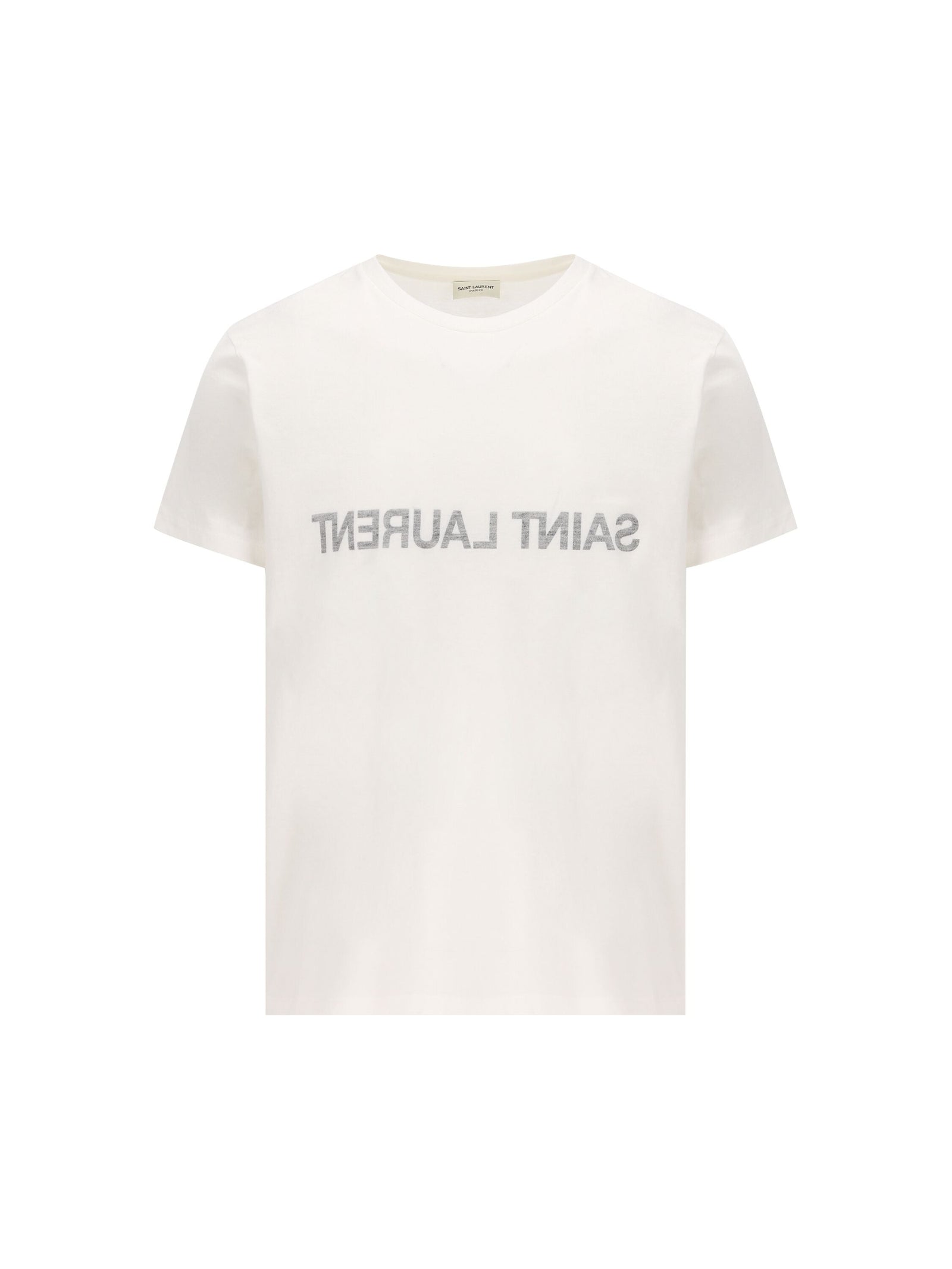 Saint サンローラン メンズs コットンホワイトTシャツ - Image 1