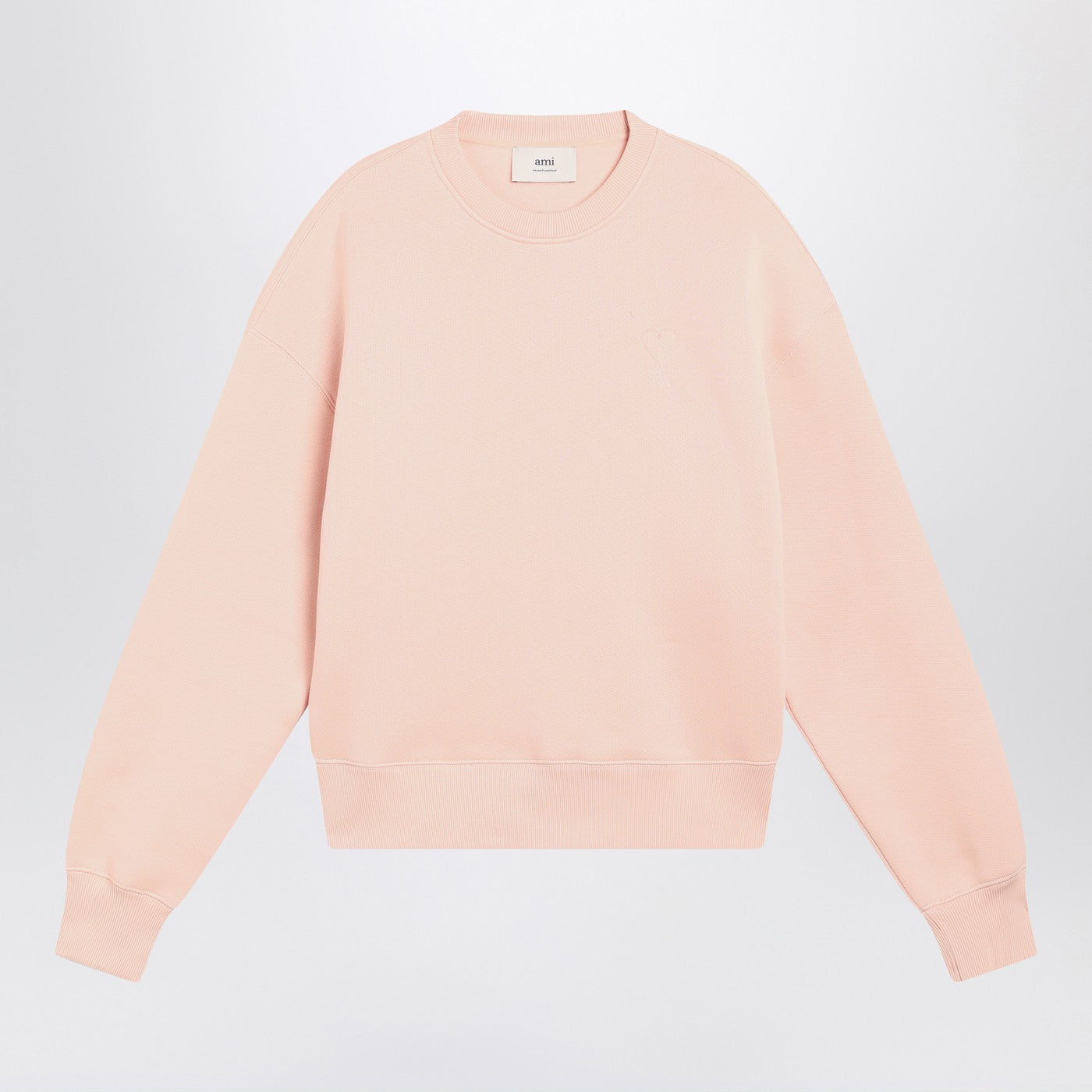 Ami Ami Paris Blush Pink Ami De Coeurスウェットシャツ - Image 1