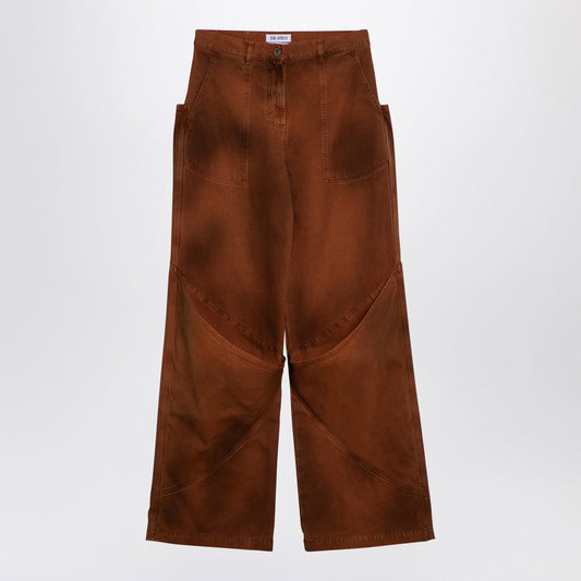 The Attico Brown Shaded Baggy Jeans - Image 1