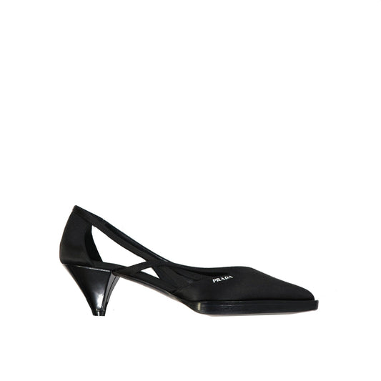Prada プラダ55mmカットアウトサテンポンプ - Image 1