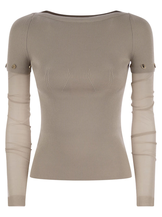 Sportmax SportMax Alcide Tight Fittingストレッチビスコースジャージ - Image 1