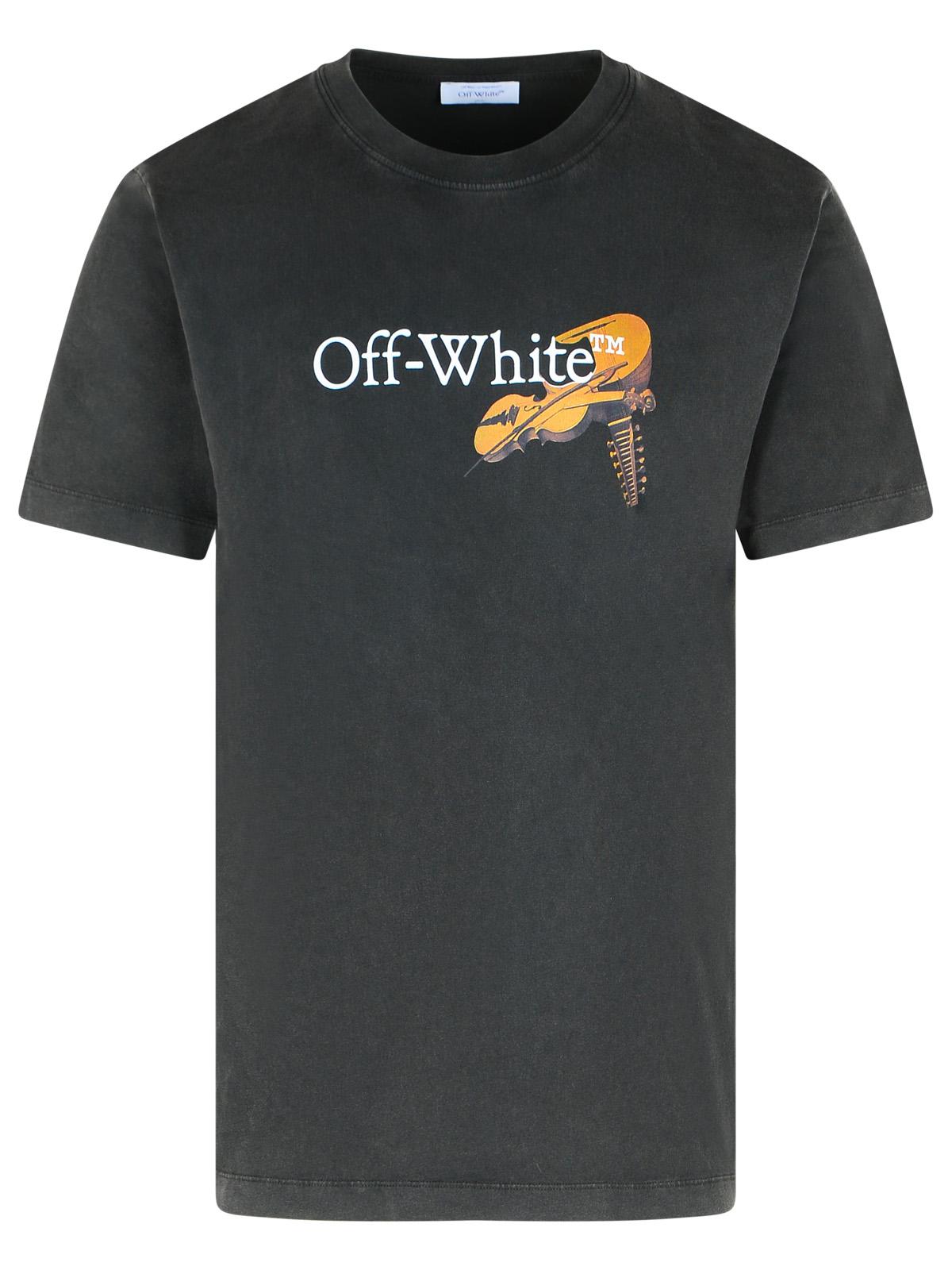 Off Off White 'Cupid Arrow' Black Cotton T Shirt - Image 1