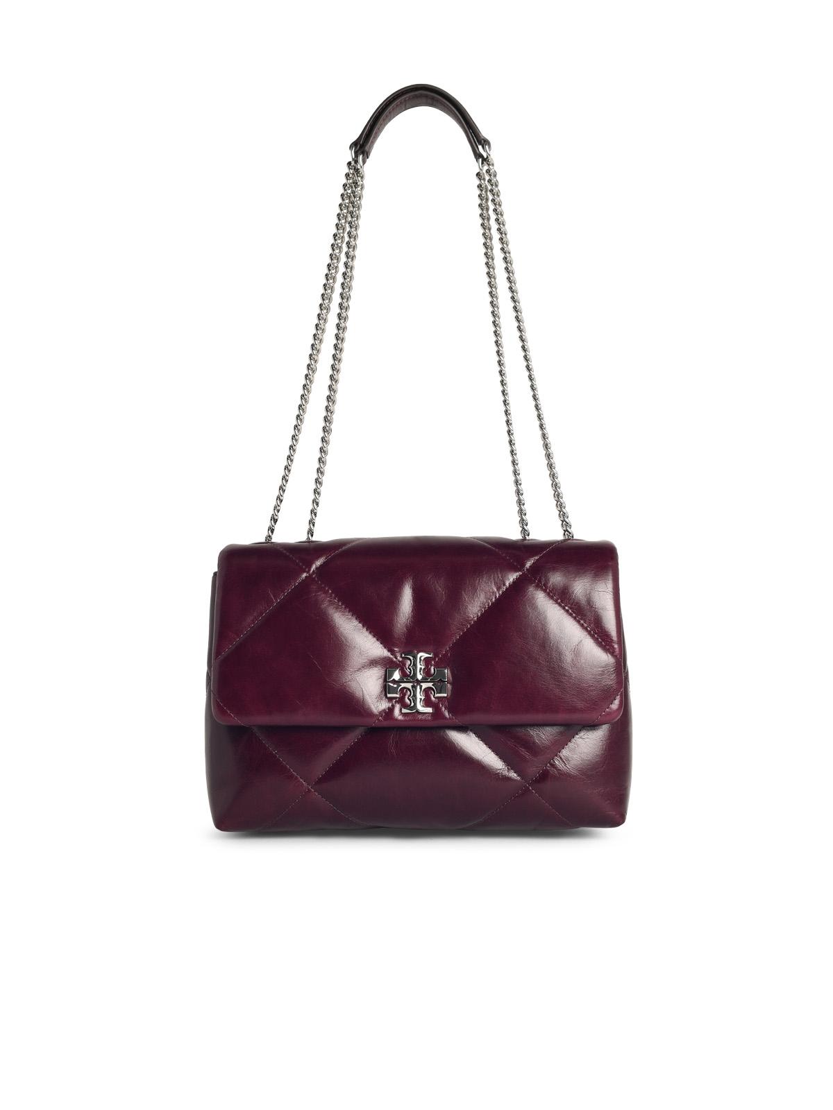 Tory Tory Burch 'Kira' Burgundy Lear Crossbodyバッグ - Image 1