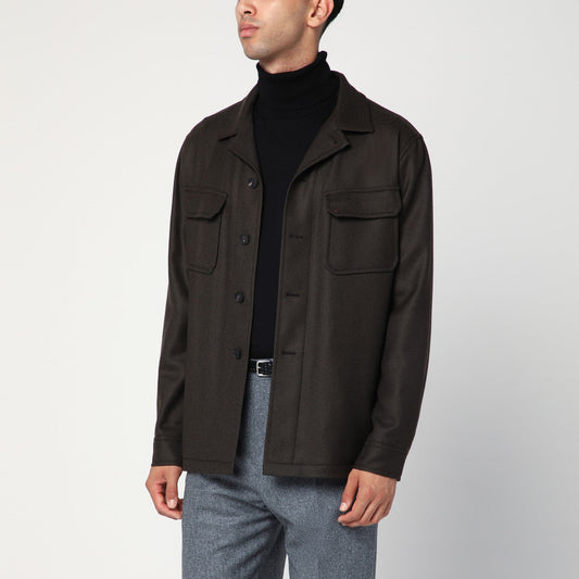 Tagliatore Tagliatore Brown Woolジャケット - Image 1