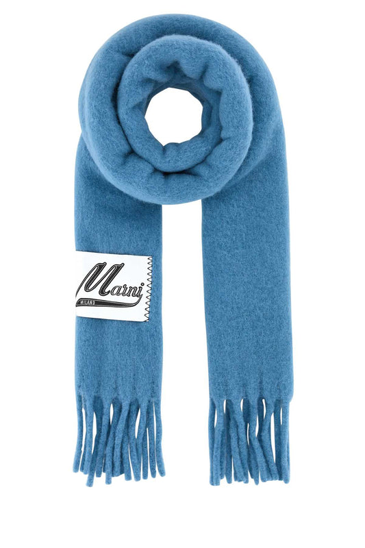 Marni Marni Light Blue Alpaca Blend Scarf - Image 1