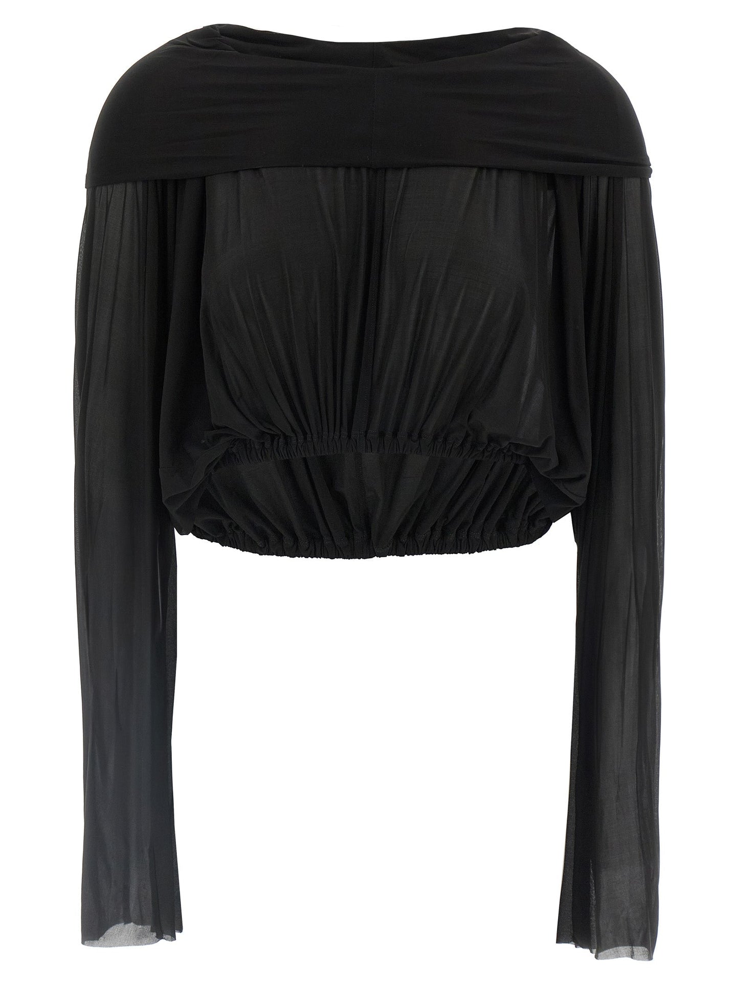 Rick リック・オーウェンズのクループを鳴らしたフード付きチュニックのセーター - Image 1