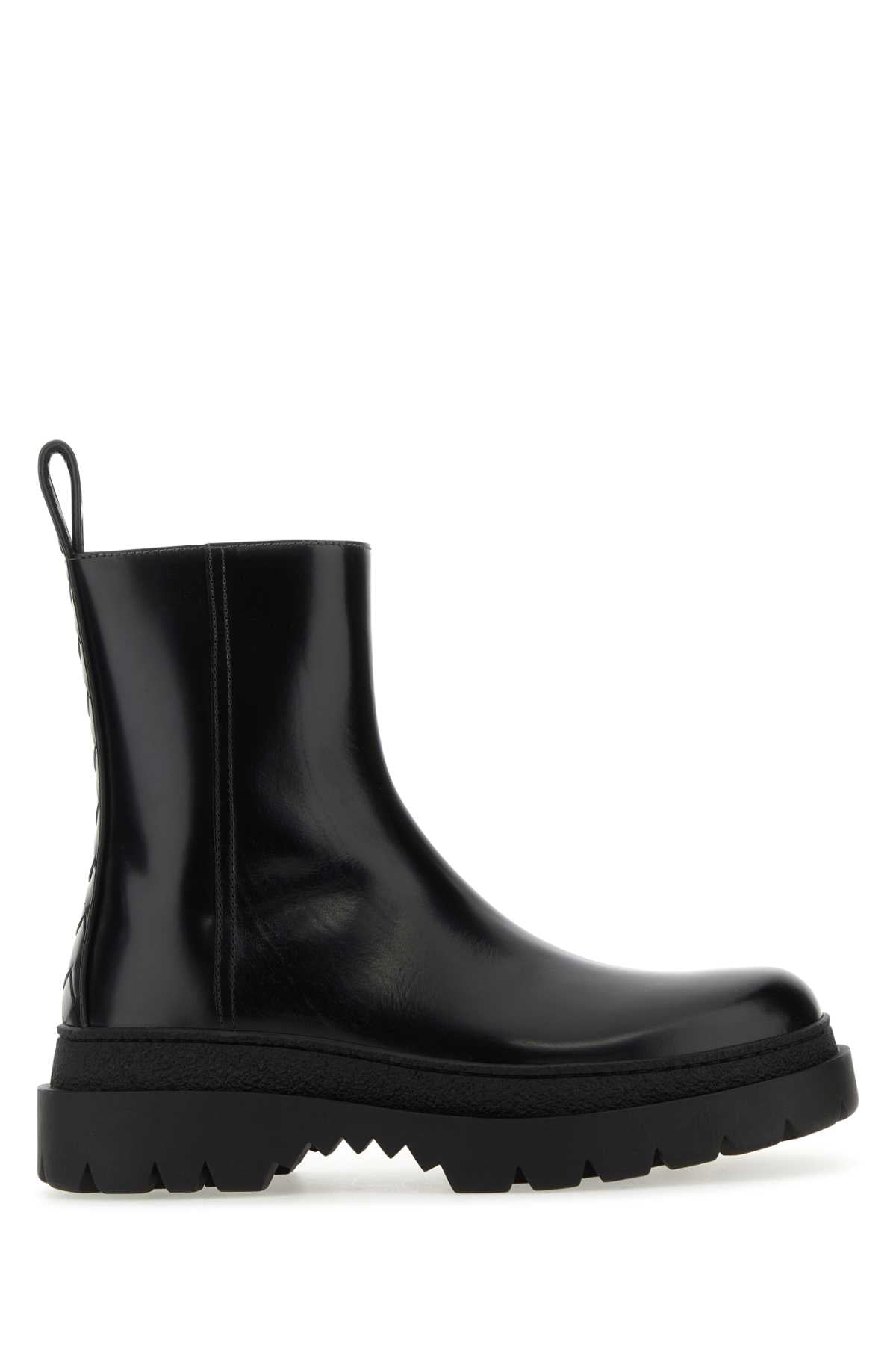 Bottega ボッテガベネタブラックレザーハイウェイアンクルブーツ - Image 1