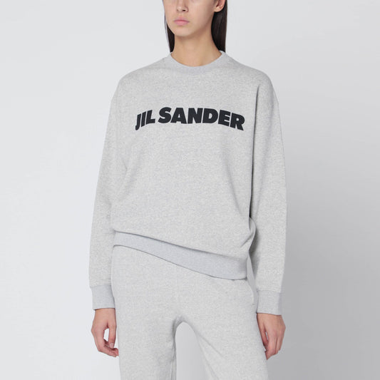 Jil Jil Sander Light Gray Sweatshirt With Logo Print - Image 1