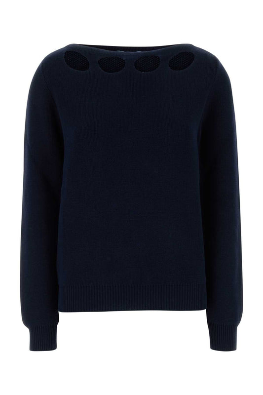 Prada プラダネイビーブルーコットンセーター - Image 1