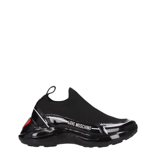 Moschino モスキーノスニーカーの女性ファブリックブラックが大好きです - Image 1