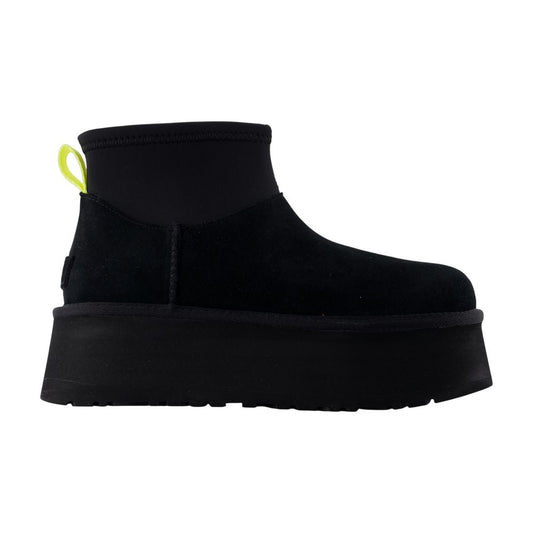 Ugg クラシック ミニ ディッパー アンクル ブーツ Ugg レザー ブラック - Image 1