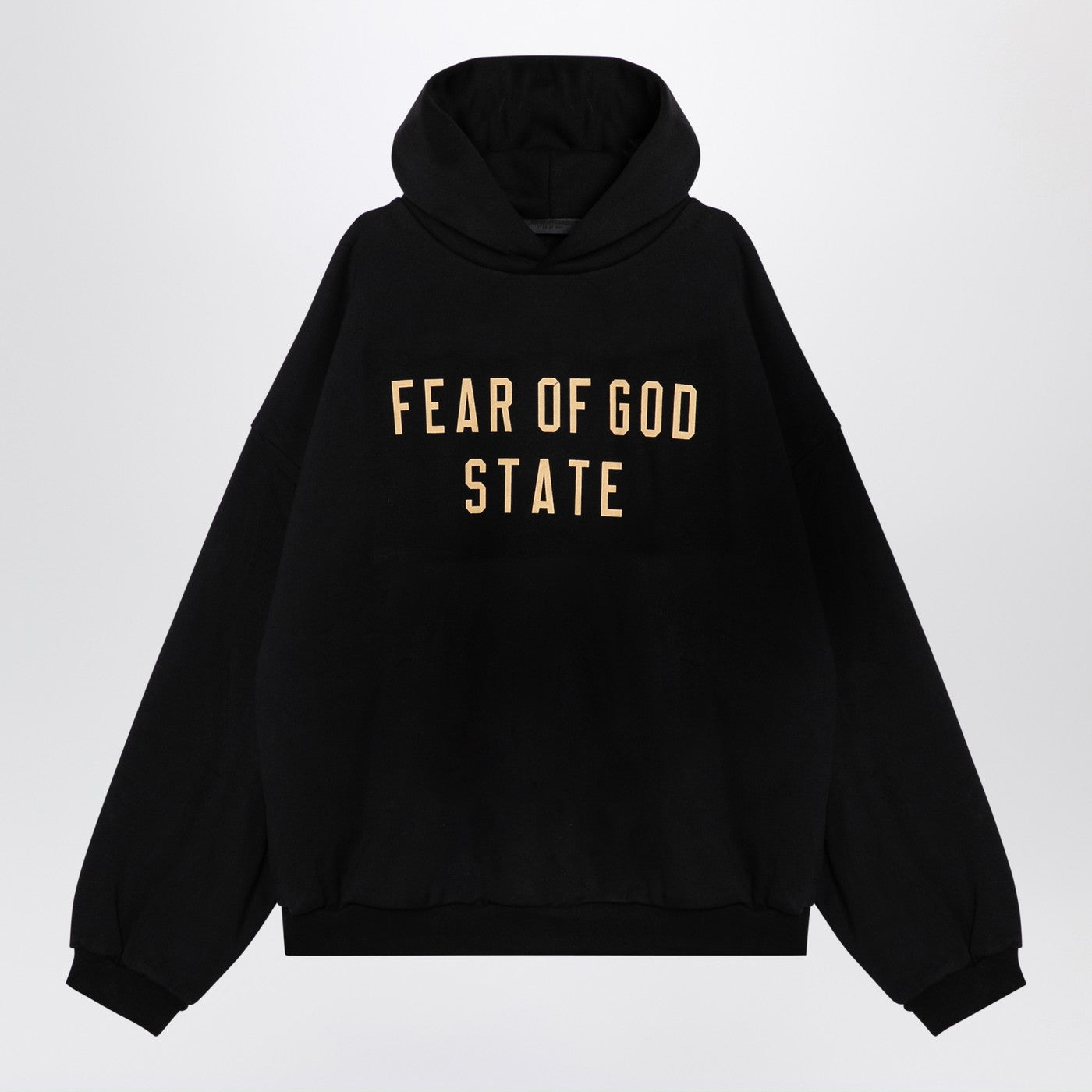 Fear 神への恐怖は、ロゴを持つ黒いパーカーです - Image 1