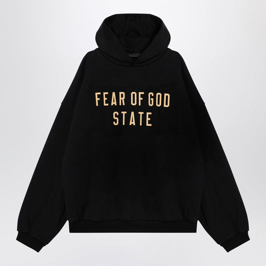 Fear 神への恐怖は、ロゴを持つ黒いパーカーです - Image 1