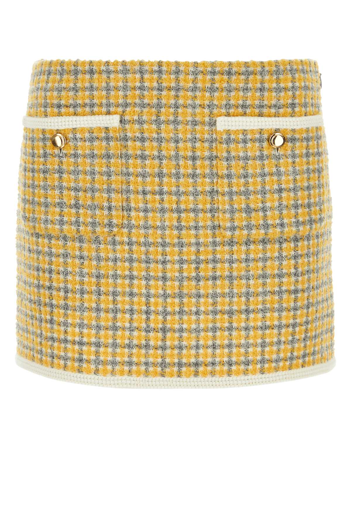 Miu Miu Miu Two ToneBouclã©Mini Skirt - Image 1