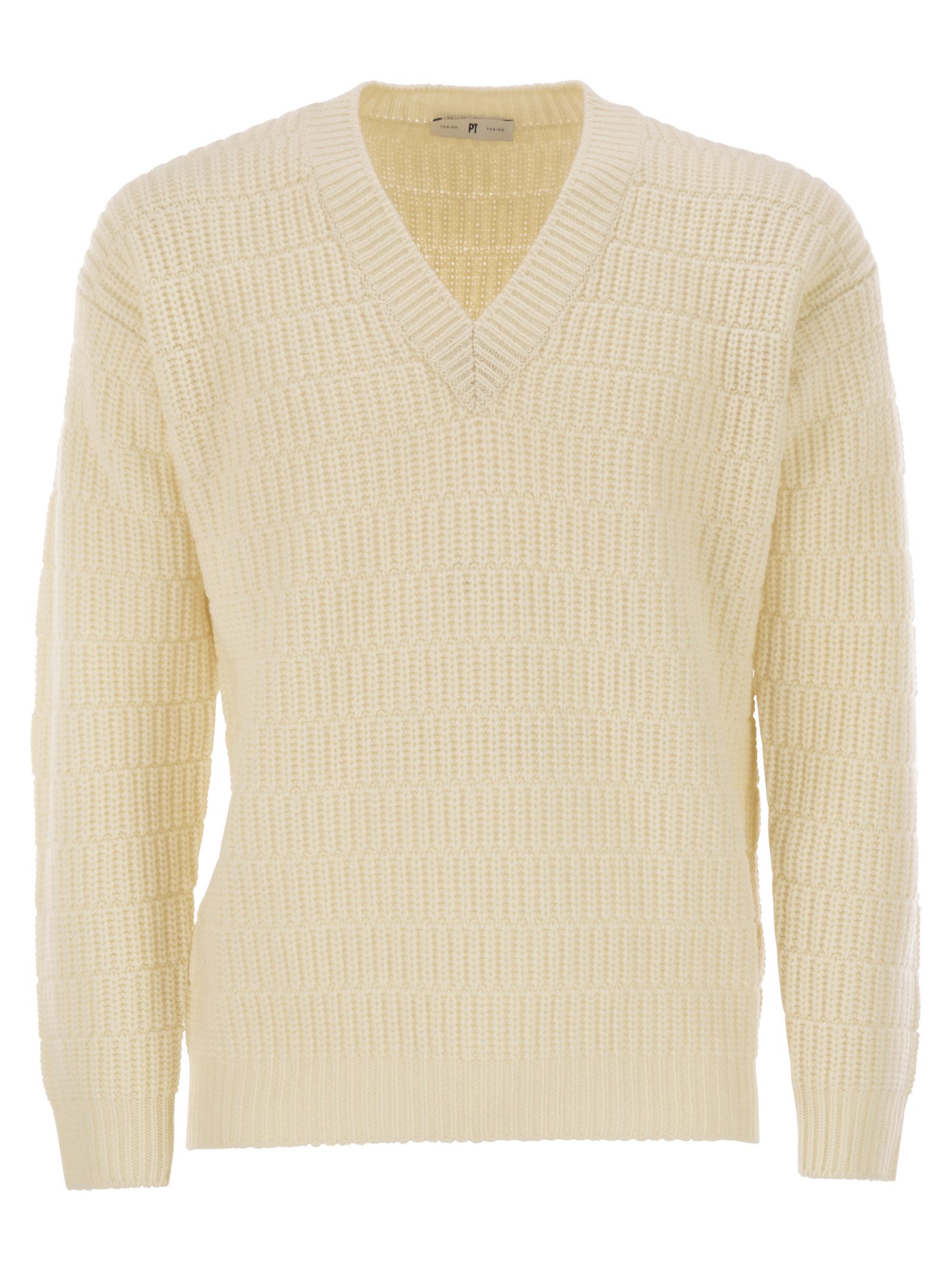 Pt Pt Torino ウール セーター V ネック - Image 1