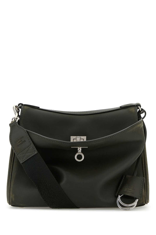 Balenciaga バレンシアガダークグリーンレザースモールロデオメッセンジャークロスボディバッグ - Image 1