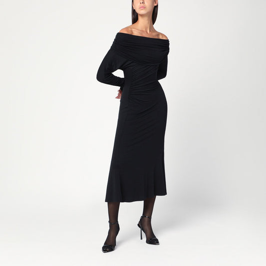 The The Andamane Black Zoe Midi Dress - Image 1