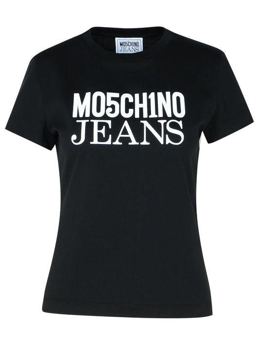 Moschino モスキーノジーンズブラックコットンTシャツ - Image 1
