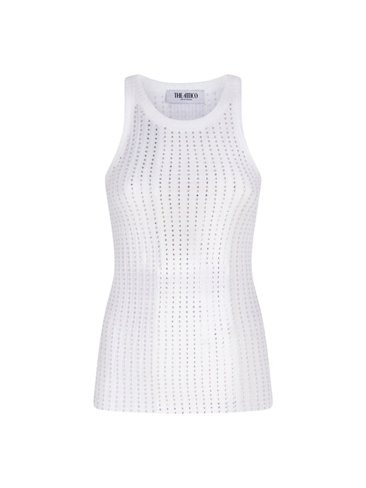 The Attico White Tank Top - Image 1