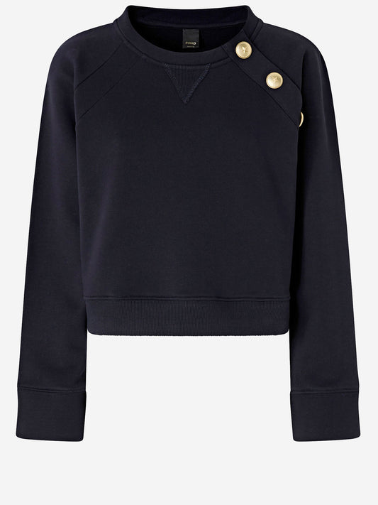 Pinko ボタン付きのピンココットンスウェットシャツ - Image 1