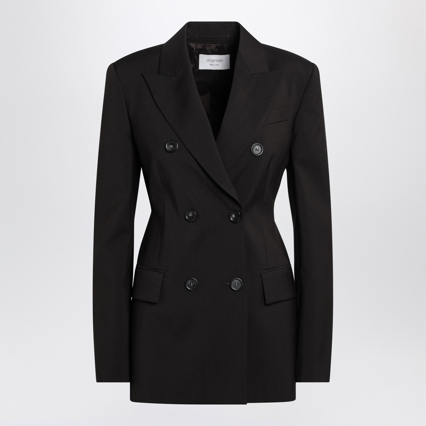 Sportmax SportMaxダブルブレストブラウンウールジャケット - Image 1