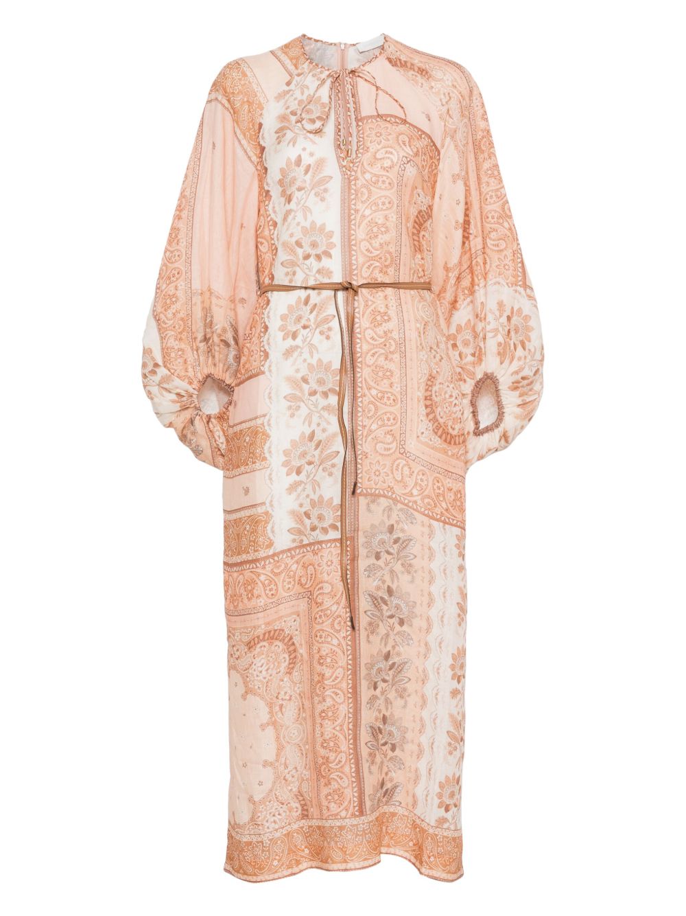 Zimmermann Zimmermannプリントリネンマキシドレス - Image 1