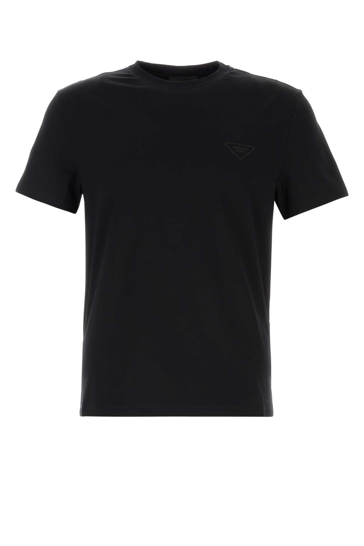 Prada プラダ ブラック コットン T シャツ - Image 1