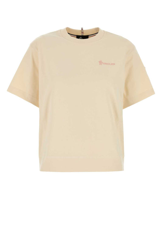 Moncler モンクラーグレノブルクリームコットンTシャツ - Image 1