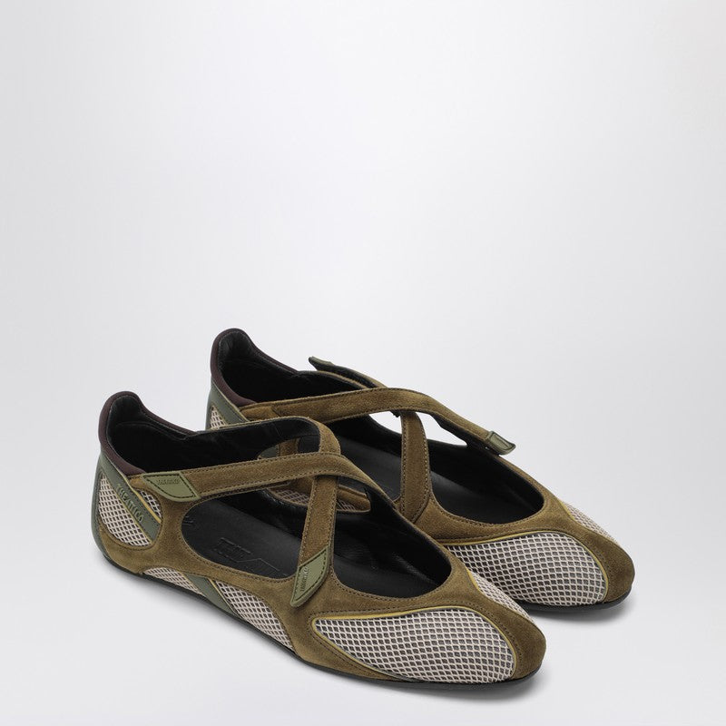 The Attico Ballerinaフラットフロア01アーミーグリーン - Image 1