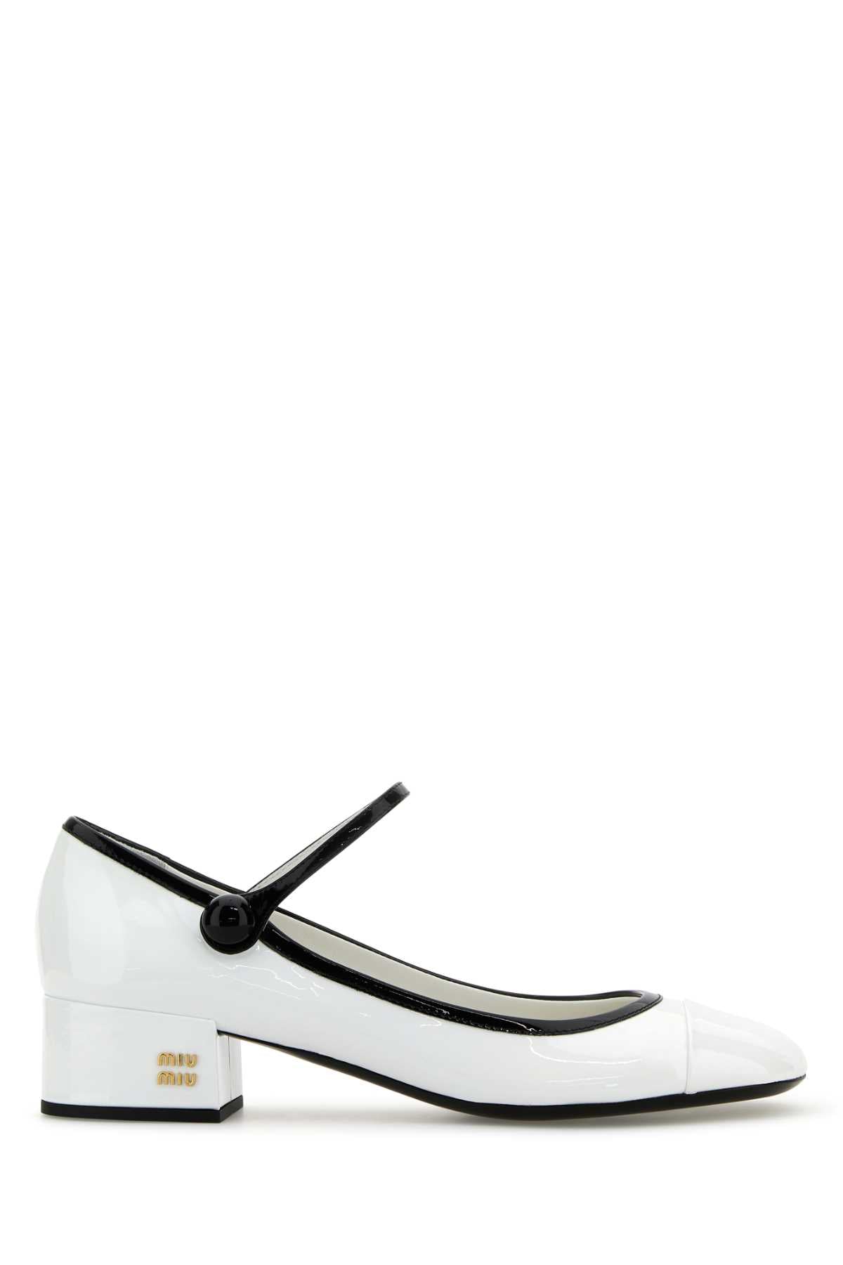 Miu Miu Miuホワイトレザーポンプ - Image 1