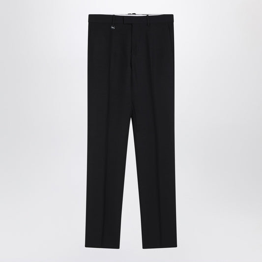 Burberry バーバリークラシックネイビーブルーウールブレンドズボン - Image 1