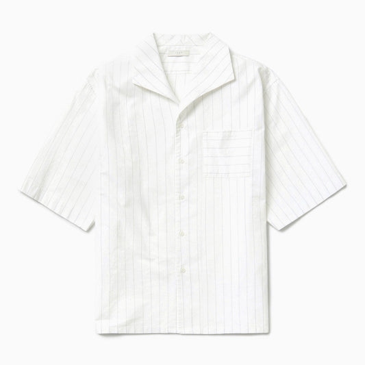 1989 1989スタジオWihiteストライプボウリングシャツ - Image 1