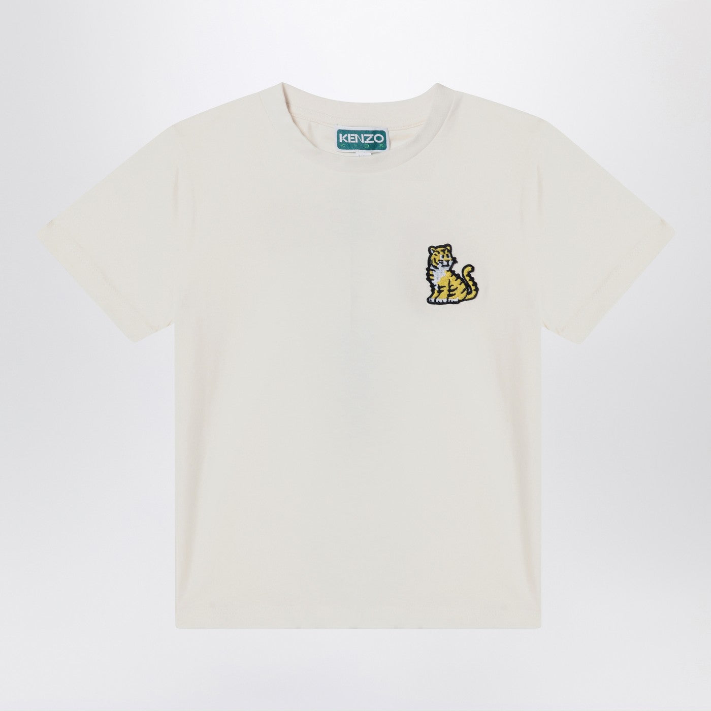 Kenzo 印刷されたロゴ付きのケンゾホワイトTシャツ - Image 1