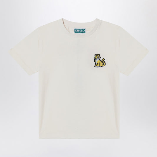 Kenzo 印刷されたロゴ付きのケンゾホワイトTシャツ - Image 1