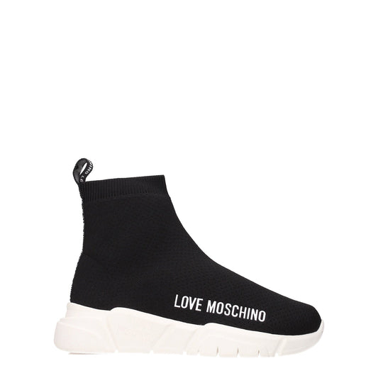 Moschino モスキーノスニーカーの女性布地黒/白が大好きです - Image 1