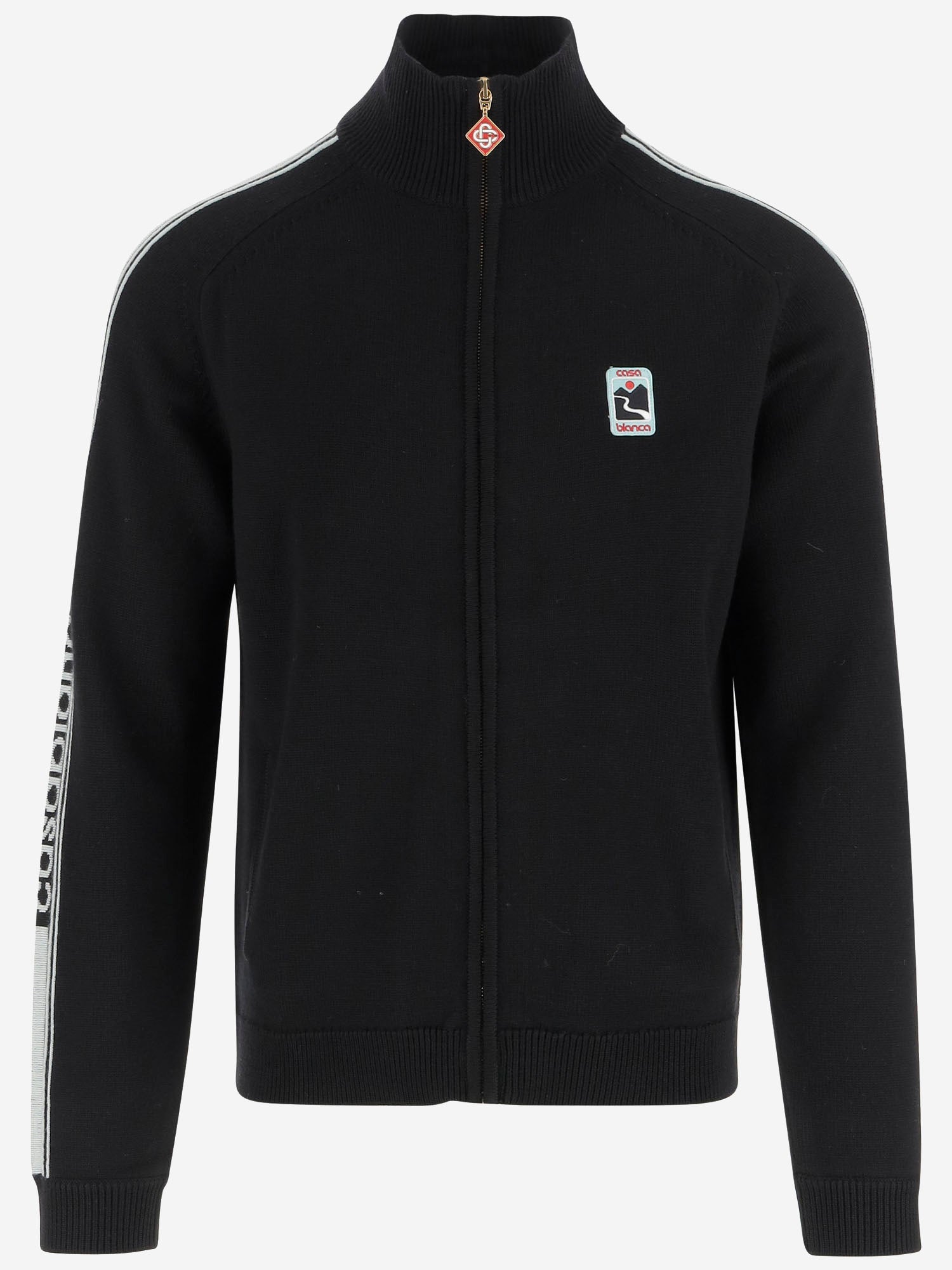 Casablanca ロゴ付きのカサブランカメリノウールスウェットシャツ - Image 1