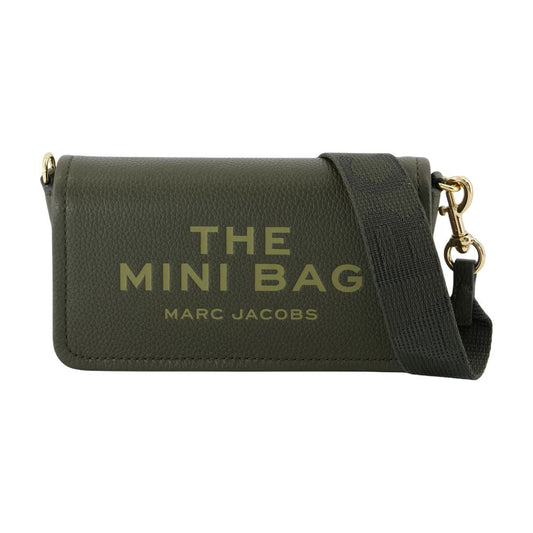 Marc チェーンマークジェイコブスレザーグリーンのミニウォレット - Image 1