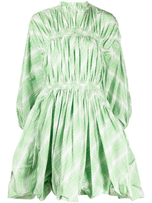 Jil Jil Sander Fashion Plaid Check Pattern Mini Dress - Image 1