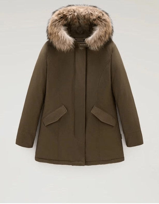 Woolrich ウールリッチパーカアークティックレディースコットングリーン/ダークグリーン - Image 1