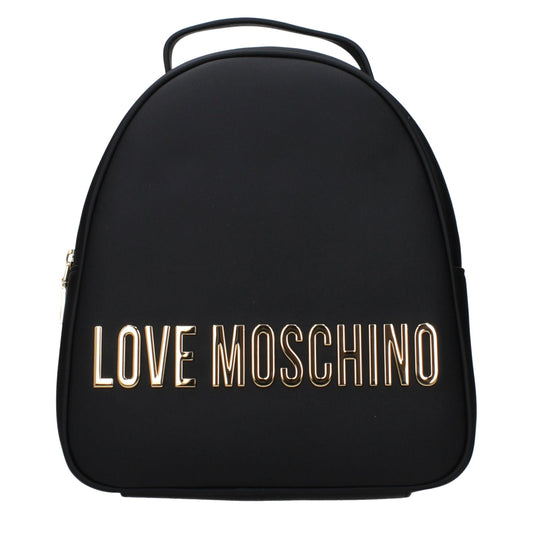 Moschino モスキーノのバックパックと環境に優しいベビーバッグ女性ポリウレタンブラックが大好き - Image 1
