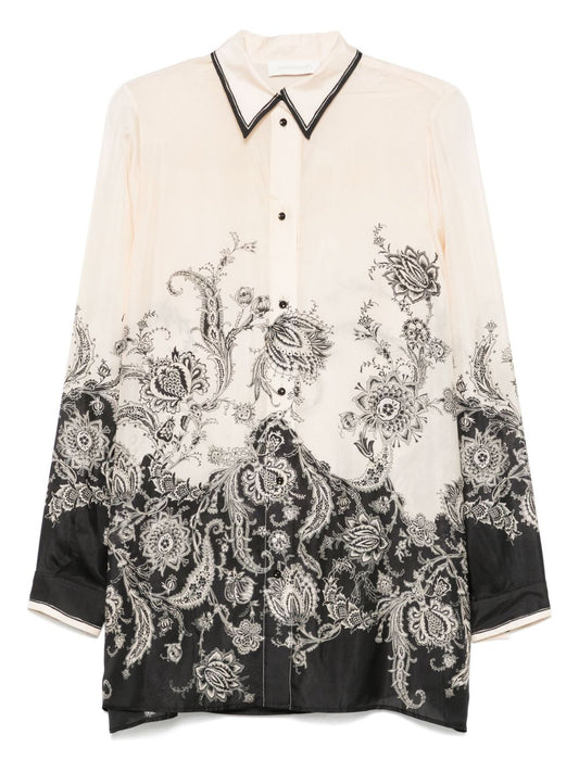 Zimmermann Zimmermann Rhiannonプリントシルクシャツ - Image 1