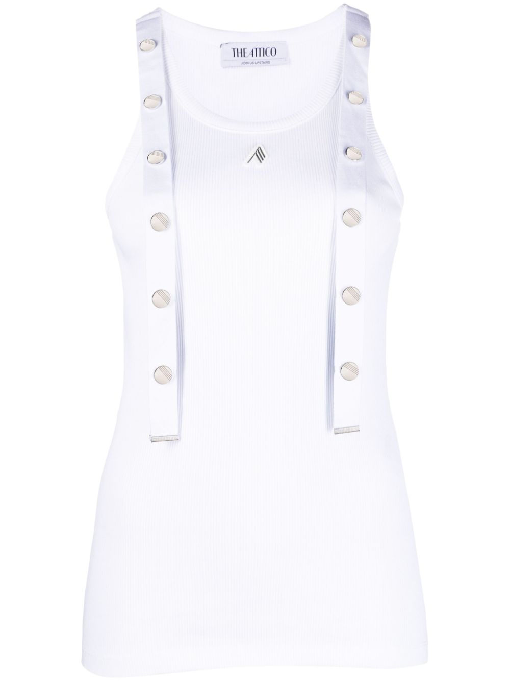 The Attico Ribbed Cotton Tank Top - Image 1