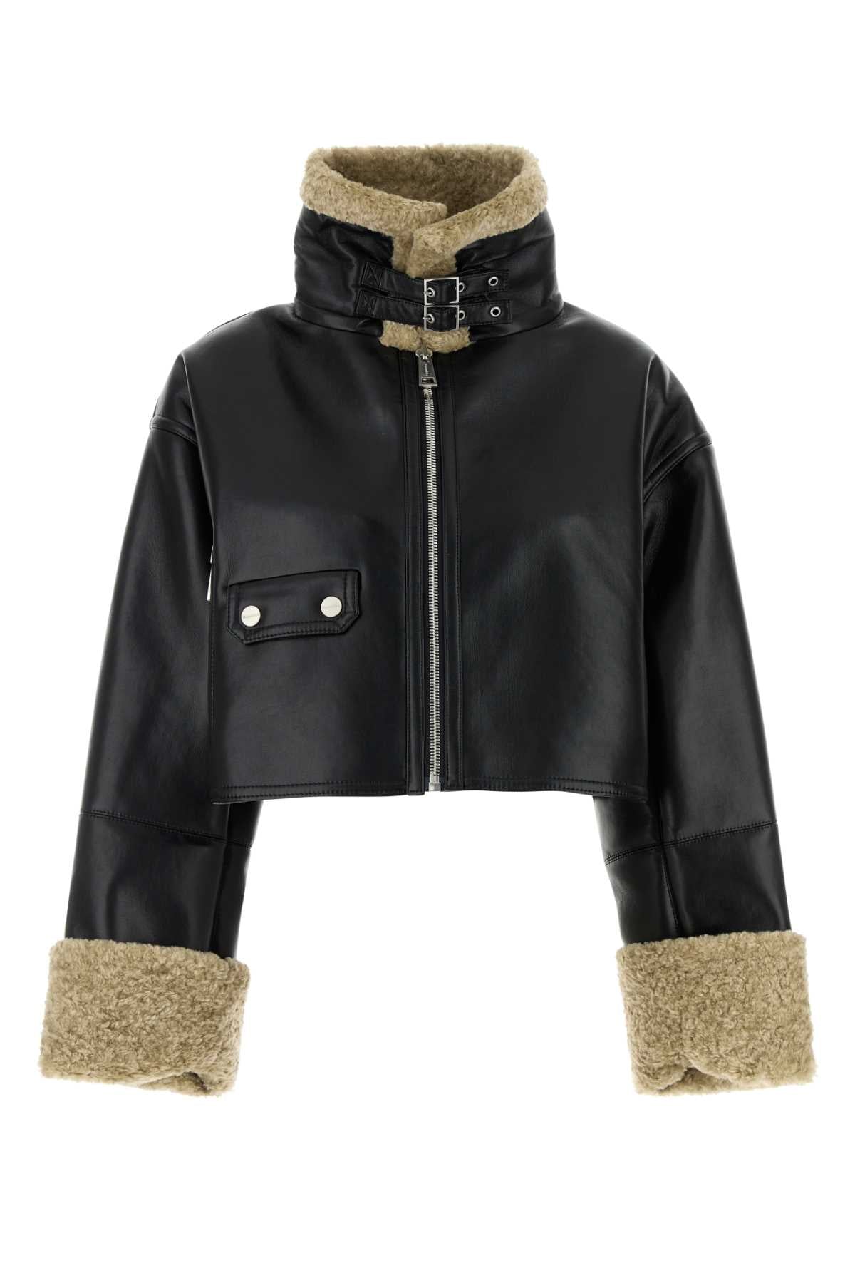 Nanushka Nanushka Black Synthetic Leather Jemmaジャケット - Image 1