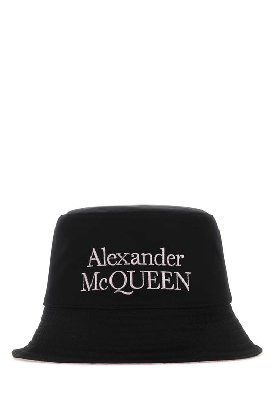 Alexander アレクサンダーマックイーンブラックナイロンリバーシブルハット - Image 1