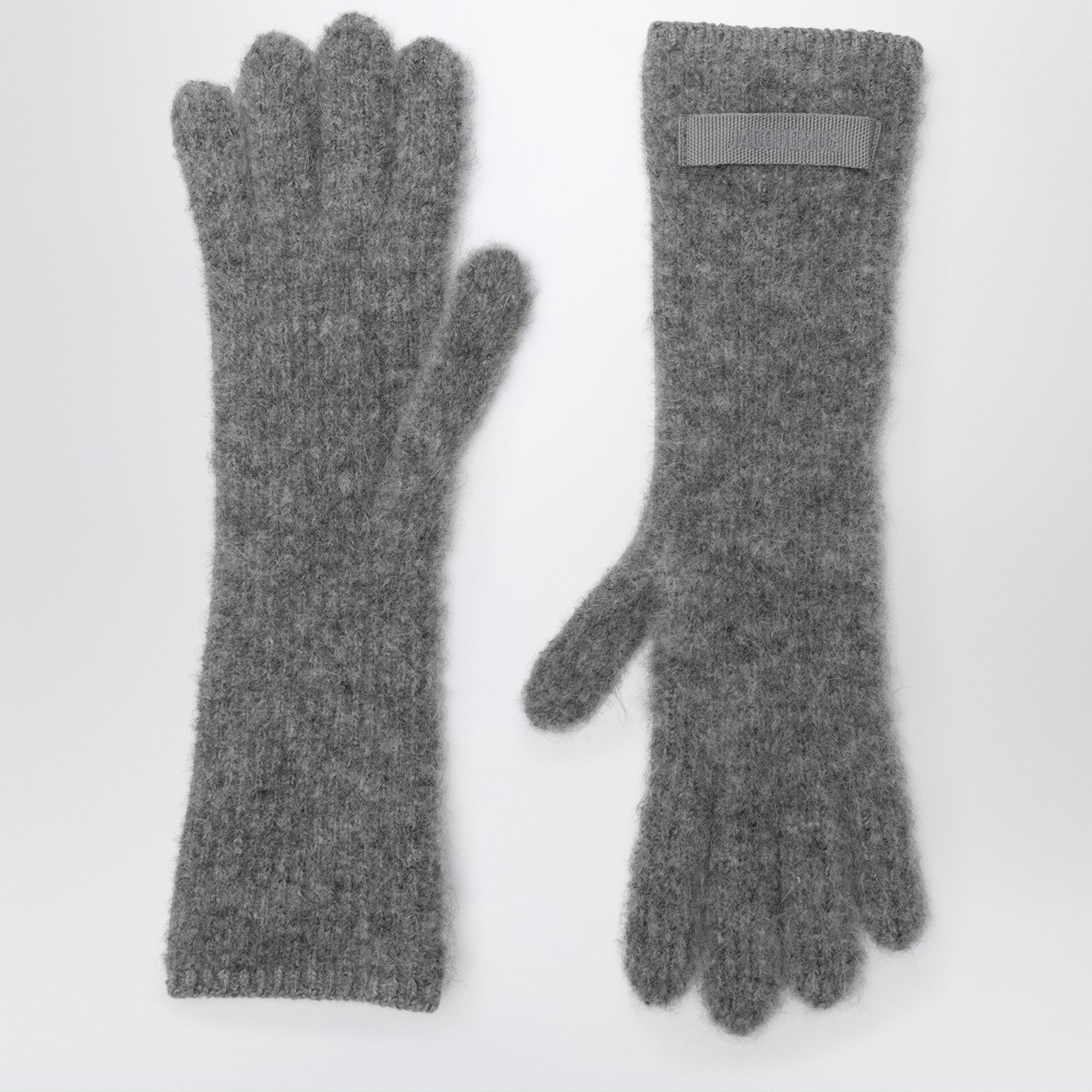 Jacquemus Jacquemus Grey Alpaca Gloves - Image 1